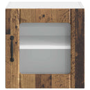 vidaXL Fali üveges szekrény LUCCA Antik Fa 40 x 31 x 40 cm Szerelt Fa
