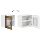 vidaXL Fali üveges szekrény LUCCA Antik Fa 40 x 31 x 40 cm Szerelt Fa