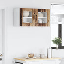 vidaXL Fali üveges szekrény LUCCA 2 pcs Antik Fa 40 x 31 x 40 cm