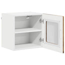 vidaXL Fali üveges szekrény LUCCA 2 pcs Antik Fa 40 x 31 x 40 cm