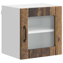 vidaXL Fali üveges szekrény LUCCA 2 pcs Antik Fa 40 x 31 x 40 cm