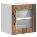 vidaXL Fali üveges szekrény LUCCA 2 pcs Antik Fa 40 x 31 x 40 cm
