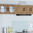 vidaXL Fali üveges szekrény LUCCA 2 pcs Kézműves Tölgy 40 x 31 x 40 cm