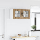 vidaXL Fali üveges szekrény LUCCA 2 pcs Kézműves Tölgy 40 x 31 x 40 cm
