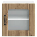 vidaXL Fali üveges szekrény LUCCA 2 pcs Kézműves Tölgy 40 x 31 x 40 cm