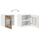vidaXL Fali üveges szekrény LUCCA 2 pcs Kézműves Tölgy 40 x 31 x 40 cm