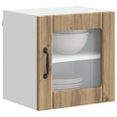 vidaXL Fali üveges szekrény LUCCA 2 pcs Kézműves Tölgy 40 x 31 x 40 cm