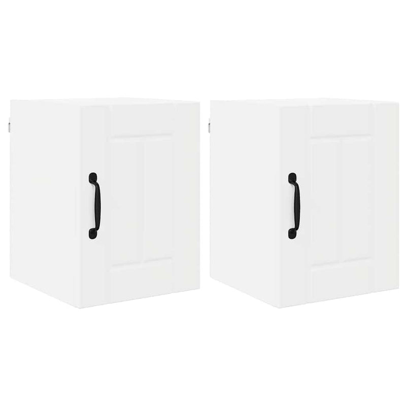 vidaXL Konyhaszekrény polcokkal 2 pcs Fehér 30 x 31 x 40 cm Faanyag