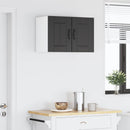 vidaXL Fali Szekrény LUCCA 2 pcs Fekete 30 x 31 x 40 cm Szerelt Fa