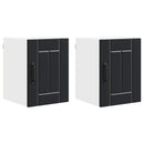 vidaXL Fali Szekrény LUCCA 2 pcs Fekete 30 x 31 x 40 cm Szerelt Fa