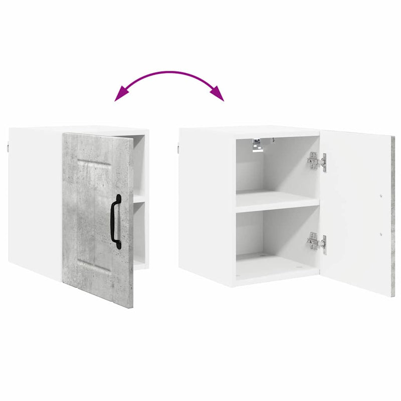 vidaXL Konyhaszekrény polcokkal Beton Szürke 30 x 31 x 40 cm Faanyag