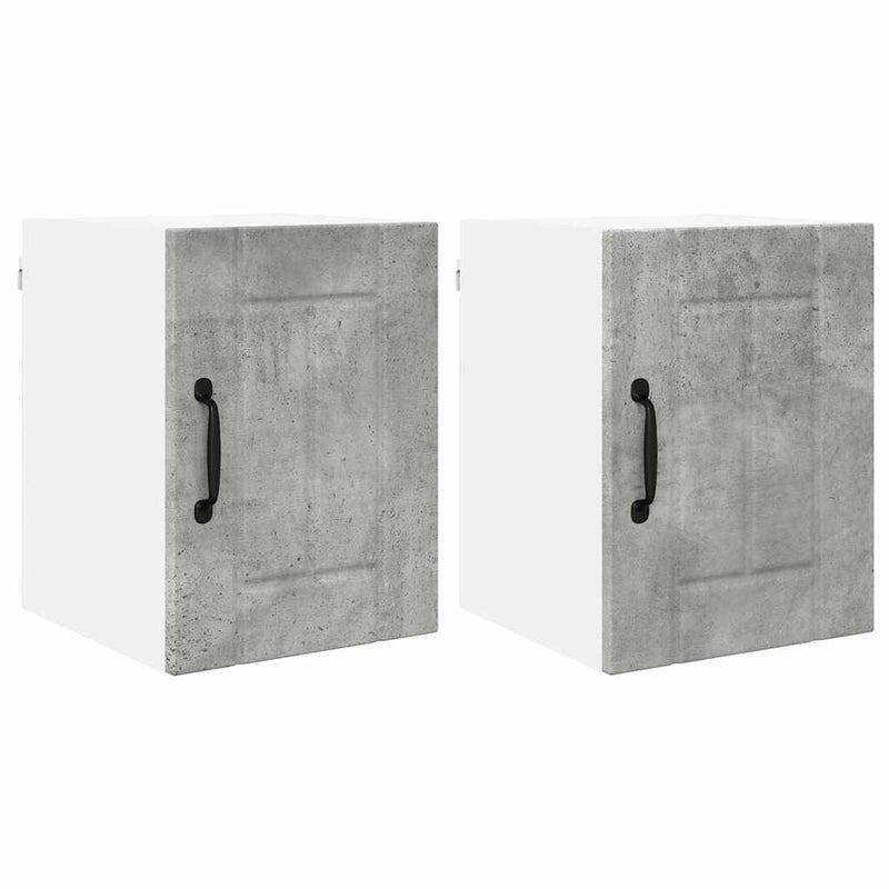 vidaXL Konyhaszekrény 2 pcs Beton Szürke 30 x 31 x 40 cm Faanyag
