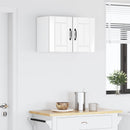 vidaXL Fali Szekrény LUCCA 2 pcs Magasfényű Fehér 30 x 31 x 40 cm