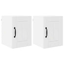 vidaXL Konyhaszekrény 2 pcs Magas Fényű Fehér 30 x 31 x 40 cm Faanyag