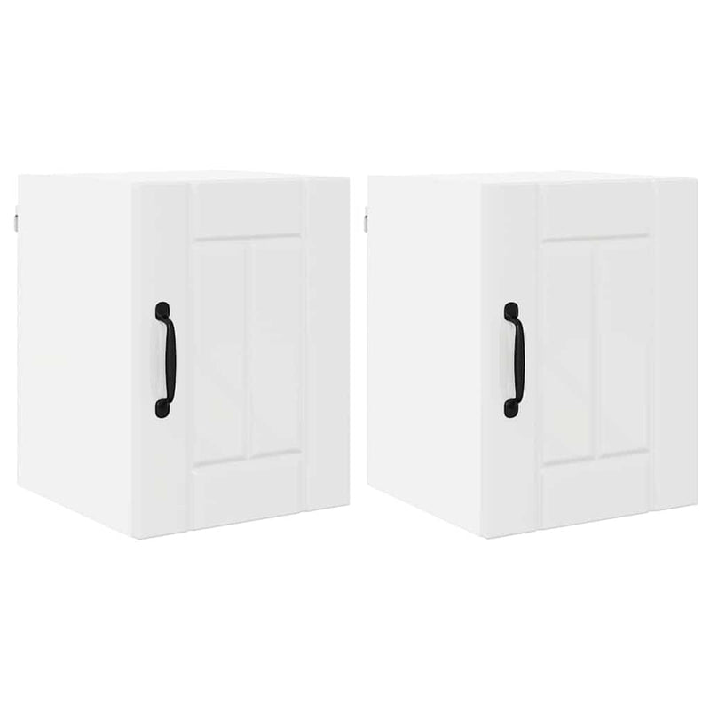 vidaXL Konyhaszekrény 2 pcs Magas Fényű Fehér 30 x 31 x 40 cm Faanyag