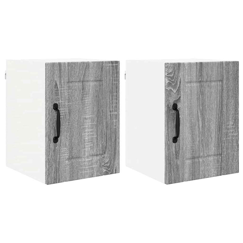 vidaXL Konyhaszekrény 2 pcs Szürke Sonoma 30 x 31 x 40 cm Faanyag