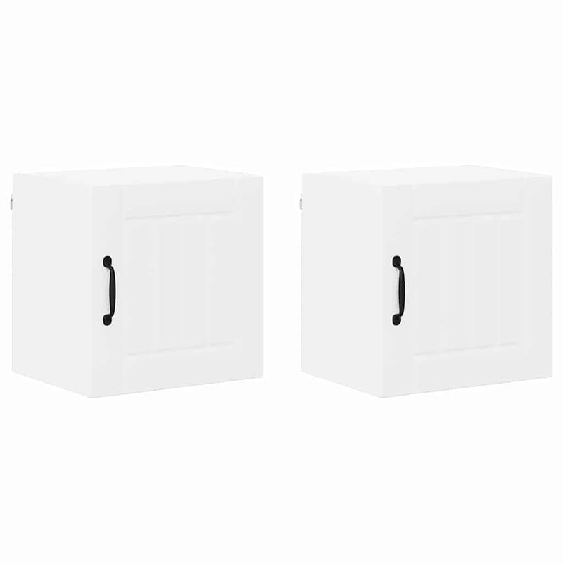 vidaXL Konyhaszekrény polcokkal 2 pcs Fehér 40 x 31 x 40 cm Faanyag