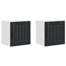 vidaXL Fali Szekrény LUCCA 2 pcs Fekete 40 x 31 x 40 cm Szerelt Fa