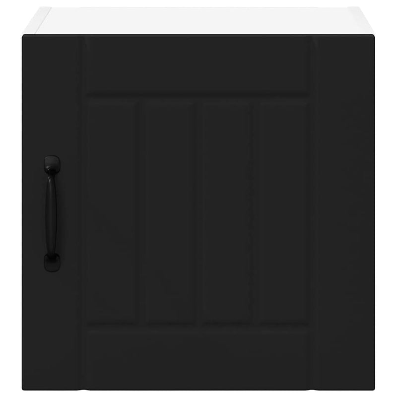 vidaXL Konyhaszekrény polcokkal 2 pcs Fekete 40 x 31 x 40 cm Faanyag