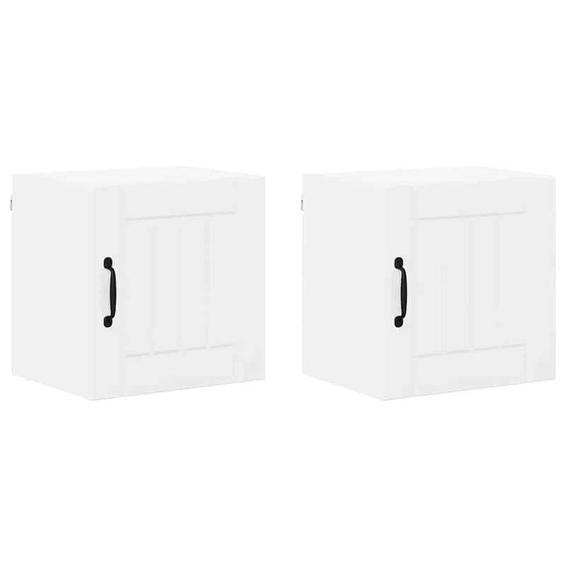 vidaXL Konyhaszekrény 2 pcs Magas Fényű Fehér 40 x 31 x 40 cm Faanyag