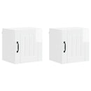 vidaXL Fali Szekrény LUCCA 2 pcs Magasfényű Fehér 40 x 31 x 40 cm