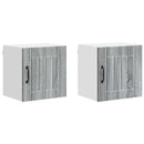 vidaXL Fali Szekrény LUCCA 2 pcs Szürke Sonoma 40 x 31 x 40 cm