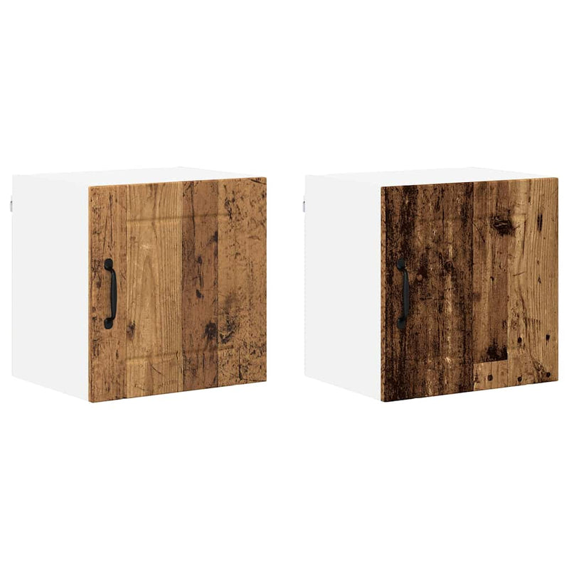 vidaXL Konyhaszekrény polcokkal 2 pcs Öreg fa 40 x 31 x 40 cm Faanyag