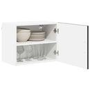 vidaXL Konyhaszekrény polcokkal Fekete 50 x 31 x 40 cm Faanyag