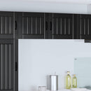vidaXL Fali Szekrény LUCCA 2 pcs Fekete 50 x 31 x 40 cm Szerelt Fa