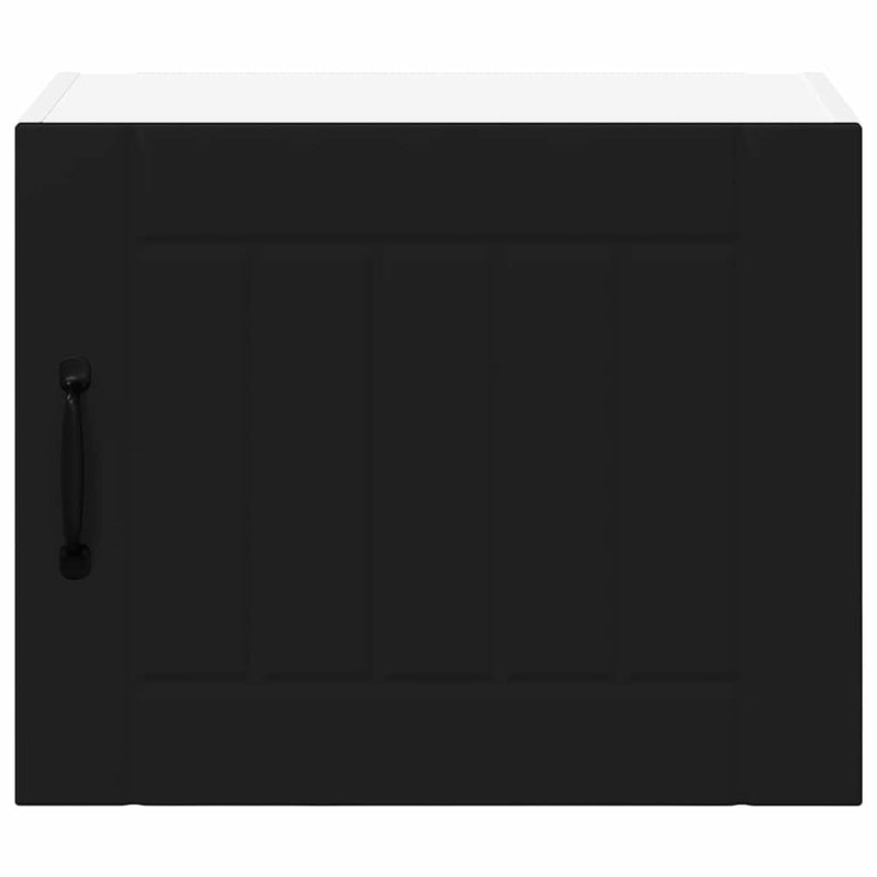 vidaXL Konyhaszekrény polcokkal 2 pcs Fekete 50 x 31 x 40 cm Faanyag