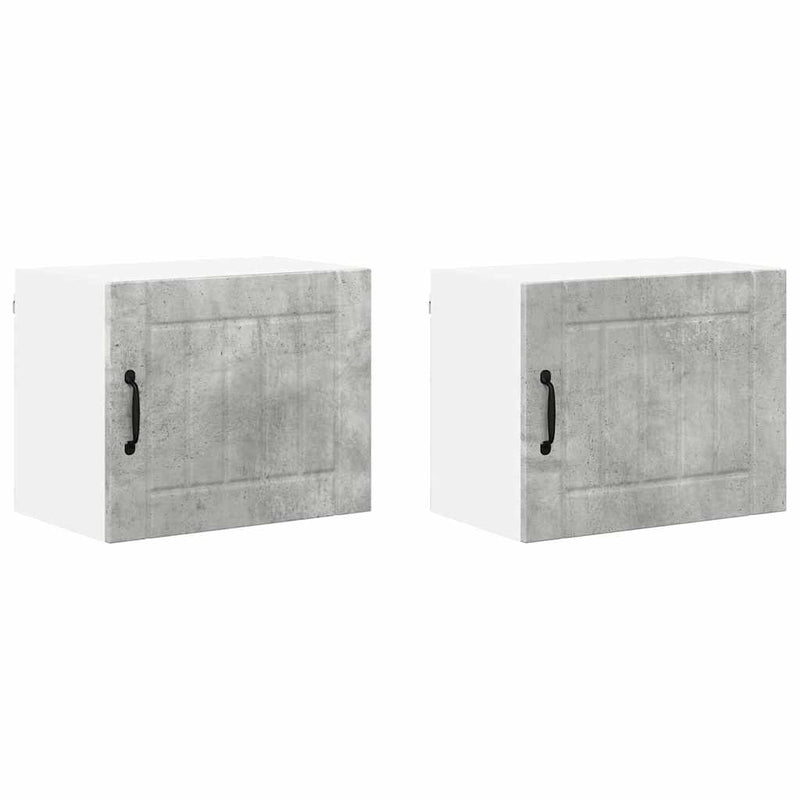 vidaXL Konyhaszekrény 2 pcs Beton Szürke 50 x 31 x 40 cm Faanyag