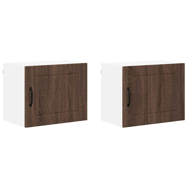 vidaXL Konyhaszekrény 2 pcs Barna Tölgy 50 x 31 x 40 cm Faanyag