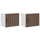 vidaXL Fali Szekrény LUCCA 2 pcs Barna Tölgy 50 x 31 x 40 cm