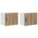 vidaXL Fali Szekrény LUCCA 2 pcs Kézműves Tölgy 50 x 31 x 40 cm