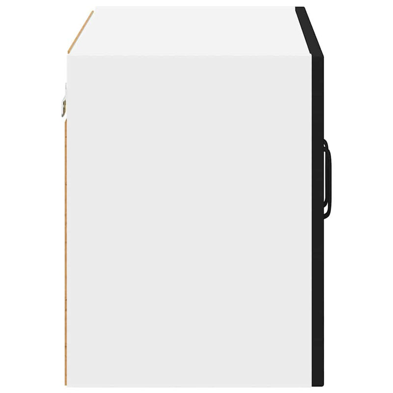 vidaXL Fali konyhaszekrény polcokkal Fekete 60 x 31 x 40 cm Faanyag