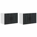 vidaXL Fali Szekrény LUCCA 2 pcs Fekete 60 x 31 x 40 cm Szerelt Fa