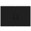 vidaXL Konyhaszekrény polcokkal 2 pcs Fekete 60 x 31 x 40 cm Faanyag