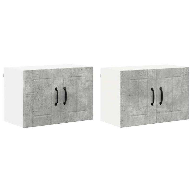 vidaXL Konyhai faliszekrények 2 pcs Beton Szürke 60 x 31 x 40 cm