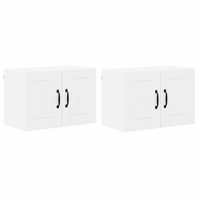 vidaXL Konyhai faliszekrények 2 pcs Magas Fényű Fehér 60 x 31 x 40 cm