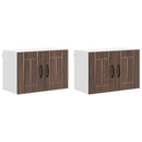 vidaXL Fali Szekrény LUCCA 2 pcs Barna Tölgy 60 x 31 x 40 cm