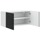 vidaXL Fali Szekrény LUCCA Fekete 80 x 31 x 40 cm Szerelt Fa