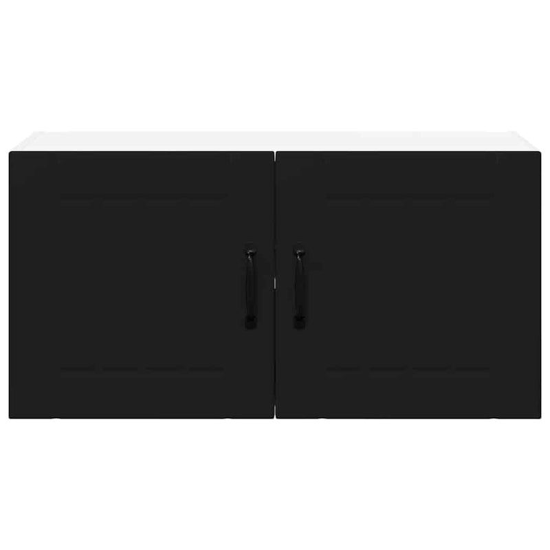 vidaXL Konyhaszekrény polcokkal Fekete 80 x 31 x 40 cm Faanyag