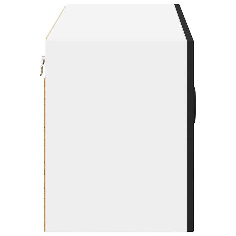 vidaXL Konyhaszekrény polcokkal Fekete 80 x 31 x 40 cm Faanyag