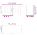 vidaXL Fali Szekrény LUCCA Sonoma Tölgy 80 x 31 x 40 cm Szerelt Fa