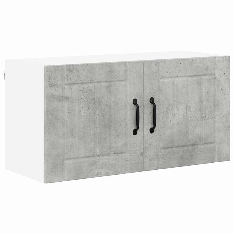 vidaXL Konyhaszekrény polcokkal Beton Szürke 80 x 31 x 40 cm Faanyag
