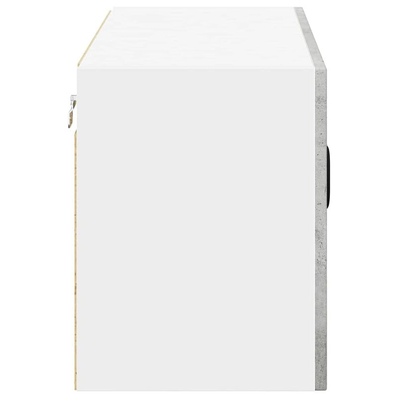 vidaXL Konyhaszekrény polcokkal Beton Szürke 80 x 31 x 40 cm Faanyag