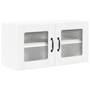 vidaXL Fali üveges szekrény LUCCA Fehér 80 x 31 x 40 cm Szerelt Fa