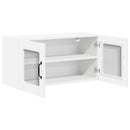 vidaXL Fali üveges szekrény LUCCA Fehér 80 x 31 x 40 cm Szerelt Fa