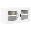 vidaXL Fali üveges szekrény LUCCA Fehér 80 x 31 x 40 cm Szerelt Fa