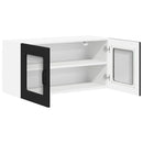 vidaXL Konyhaszekrény polcokkal Fekete 80 x 31 x 40 cm Faanyag